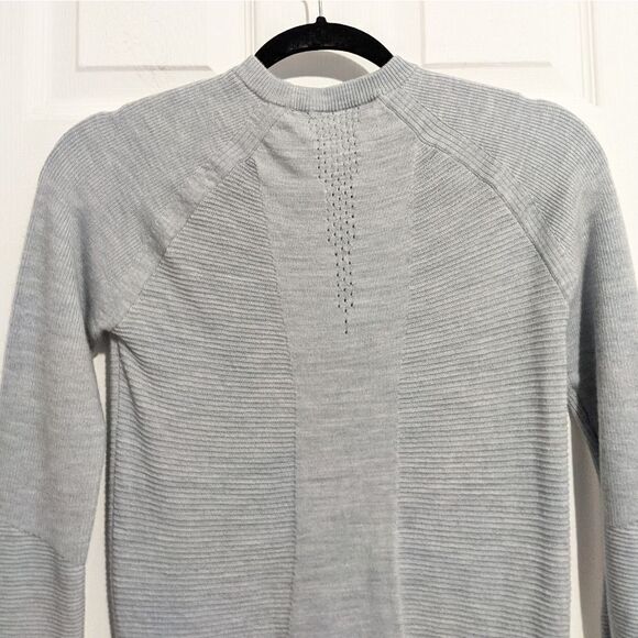 Lululemon Simply Wool Sweater Heathered Starlight Gray Ribbed Crew Neck Pullover - Picture 11 of 16